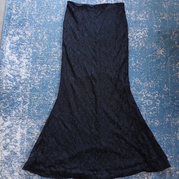 Vintage 90s Le Chateau Lace Mermaid Skirt Goth Victorian - Picture 1 of 7